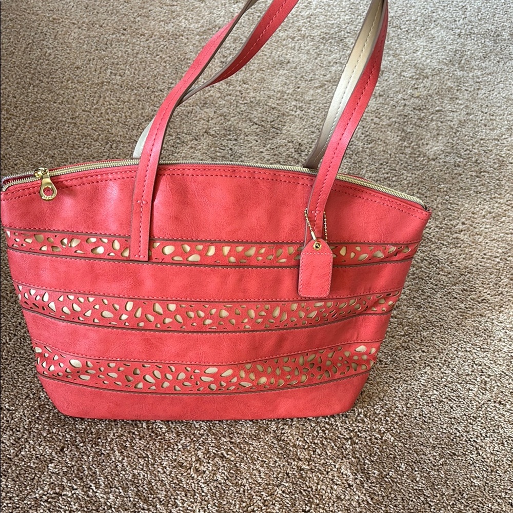 Relic Pink Tote Bag with Metallic Studs. Tags removed but not used.